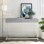 Cassandra Console Table (Gold + White)