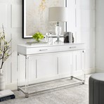 Cassandra Console Table (Gold + White)