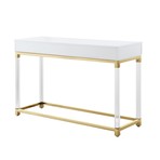 Cassandra Console Table (Gold + White)