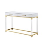 Cassandra Console Table (Gold + White)