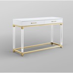 Cassandra Console Table (Gold + White)