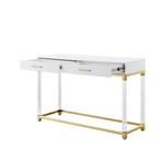 Cassandra Console Table (Gold + White)