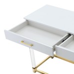 Cassandra Console Table (Gold + White)