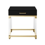 Jerome End Table (White/Gold)
