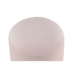 Elsa Velvet Ottoman (Blush + Chrome)