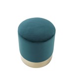 Elsa Velvet Ottoman (Blush + Chrome)