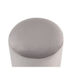 Elsa Velvet Ottoman (Blush + Chrome)