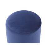 Elsa Velvet Ottoman (Blush + Chrome)