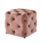 Harmony Velvet Ottoman (Blush)