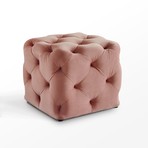 Harmony Velvet Ottoman (Blush)