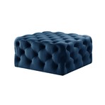 Madeline Velvet Cocktail Ottoman (Grey)