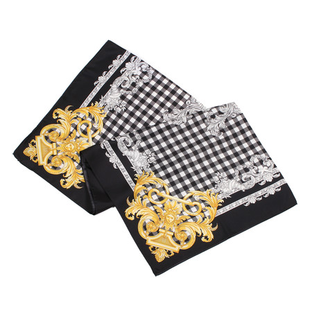 Women's Scarf // Yellow + Black + White