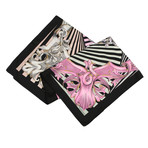 Versace // Scarf // Black + Pink + White