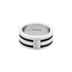 Charriol Stainless Steel + Black Cable Ring // Ring Size: 9