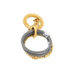 Charriol Fete du Jour Stainless Steel + Yellow Brass Link Ring (Ring Size: 5.25)