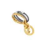 Charriol Fete du Jour Stainless Steel + Yellow Brass Link Ring (Ring Size: 5.25)