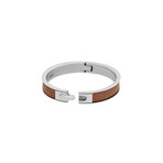 Charriol Forever Stainless Steel + Bronze Steel Cable Bangle II (Inner Circumference: 6.5")