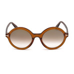 Tom Ford // Women's Nicolette Sunglasses // Brown Crystal + Gray Gradient