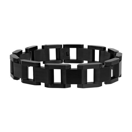Plated Link Bracelet // Matte Black
