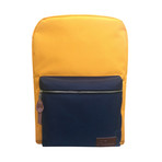 Aaron Backpack // Mustard + Navy + Blue