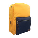 Aaron Backpack // Mustard + Navy + Blue