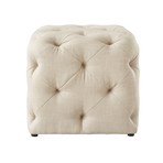 Harmony Linen Ottoman (Beige)