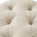 Harmony Linen Ottoman (Beige)