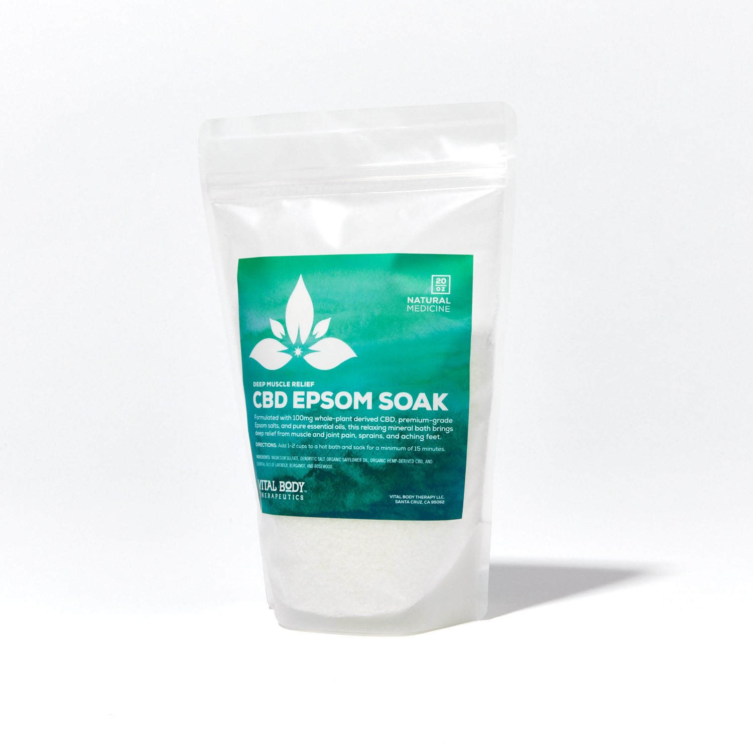 CBD Epsom Soak Bundle of 2 Vital Body Therapeutics Touch of