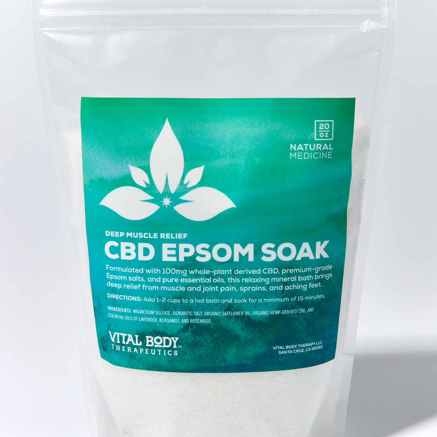 CBD Epsom Soak Bundle of 2 Vital Body Therapeutics Touch of