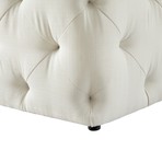 Harmony Linen Ottoman (Beige)