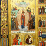 Grand 19th C. Russian Minyeaia Icon