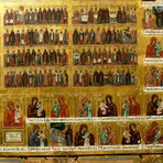 Grand 19th C. Russian Minyeaia Icon