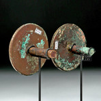 Moche Gilded Copper Ear Spools // Chasquis