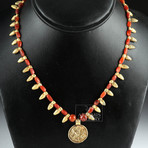 Achaemenid Gold // Carnelian Necklace w/ Ahura Mazda