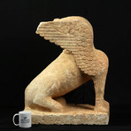 Monumental Archaic Greek Limestone Statue of a Sphinx