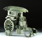 Early 20th C. Chinese Serpentine Carriage and Driver