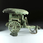 Early 20th C. Chinese Serpentine Carriage and Driver