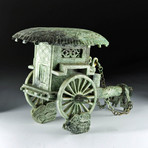 Early 20th C. Chinese Serpentine Carriage and Driver