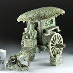 Early 20th C. Chinese Serpentine Carriage and Driver