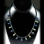 Egyptian Faience + Lapis Lazuli + Quartz Poppy Necklace