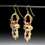 Parthian / East Roman Gold and Garnet Earrings // 17.7 g