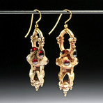 Parthian / East Roman Gold and Garnet Earrings // 17.7 g