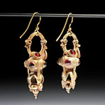 Parthian / East Roman Gold and Garnet Earrings // 17.7 g