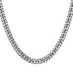 Stainless Steel Oxidized Chain Link Necklace