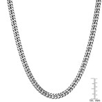 Stainless Steel Oxidized Chain Link Necklace