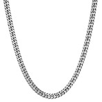 Stainless Steel Oxidized Chain Link Necklace