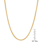18K Gold Plated Stainless Steel Wheat Chain (18")