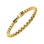 18K Gold Plated Stainless Steel Box Chain + Anchor Accents