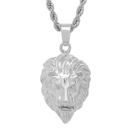 Stainless Steel Lion Head Pendant