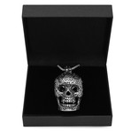 Gothic Skull Pendant // Silver